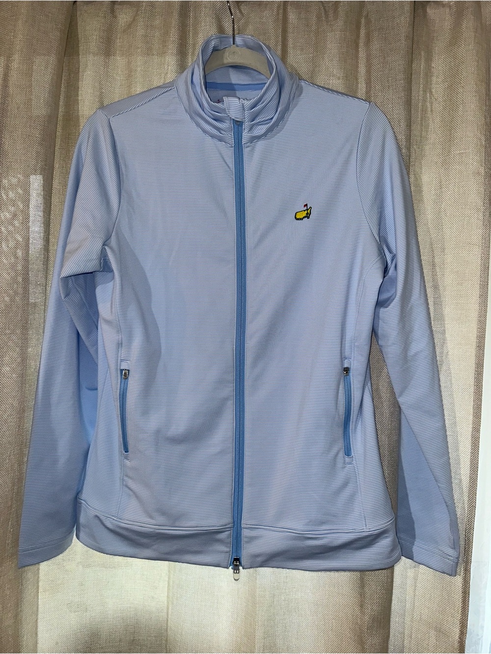 Masters Magnolia Lane Tech Size Medium Light Blue Women's Full-Zip Jacket